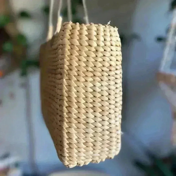 Xhilaration Tan Woven Shoulder Bag with Colorful Fruit Accents - Picture 7 of 11